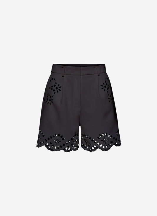 VANESSA PLEATED SHORTS BLACK