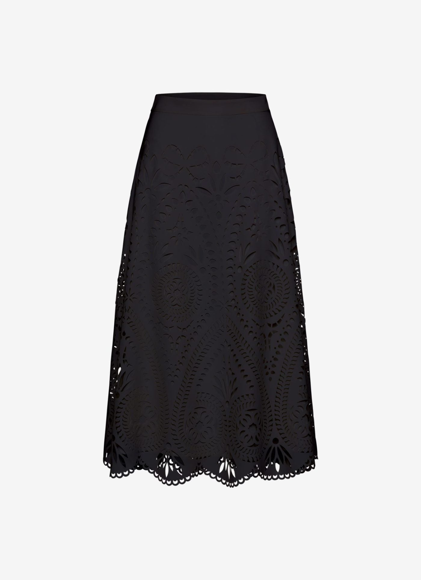  NORA MIDI SKIRT A-LINE BLACK - Vesta Donna 