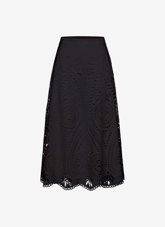 NORA MIDI SKIRT A-LINE BLACK