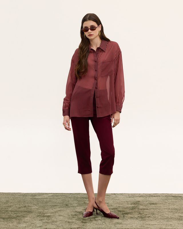 BORDEAUX STRIPED SHIRT