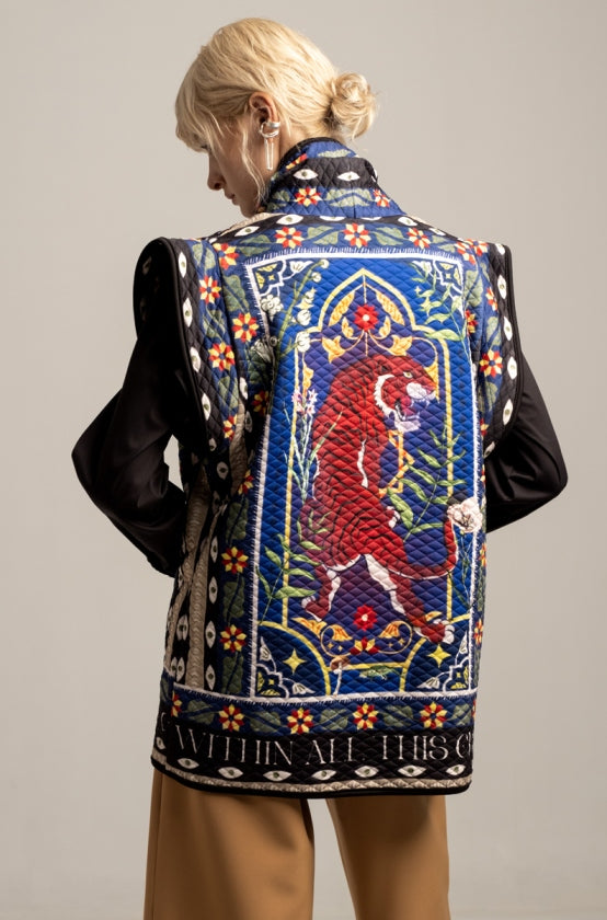 Peace & Chaos MURAL LIGHT QUILT WAISTCOAT - Vesta Donna 