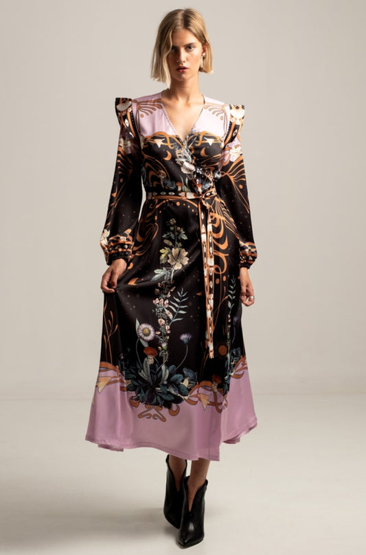 Peace & Chaos ANTHOLOGY SILKY SLIT LONG DRESS - Vesta Donna 