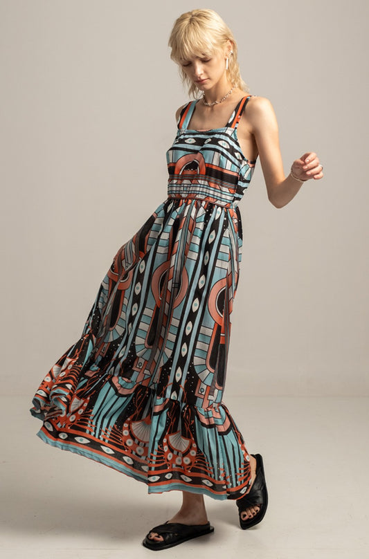 Peace & Chaos SYMMETRY LONG DRESS - Vesta Donna