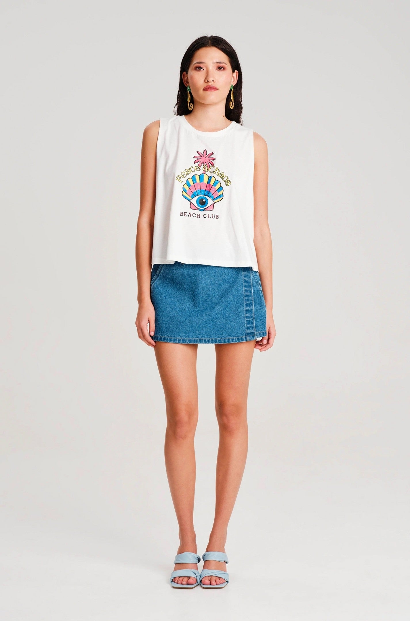 SEASHELL TANK TOP-Cotton