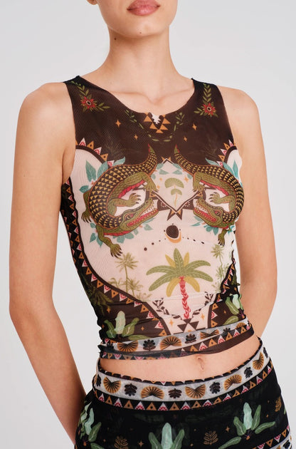  REPTILE TOP - Mesh - Vesta Donna 