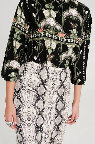 SERPENTINE MIDI SKIRT