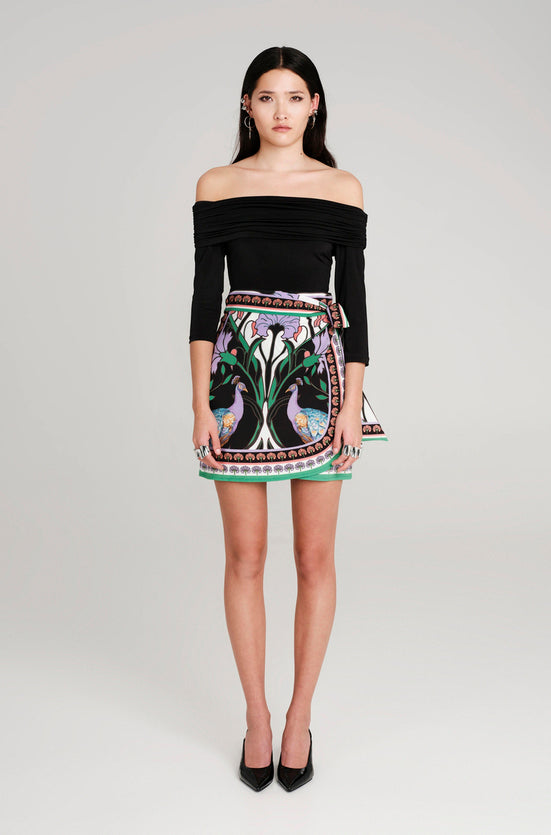 NOSTALGIA MINI WRAP SKIRT