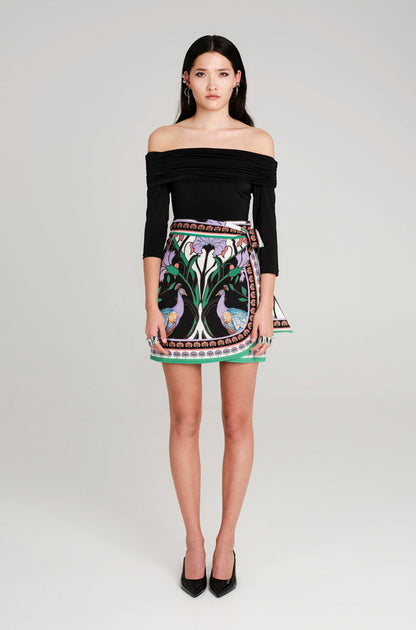 NOSTALGIA MINI WRAP SKIRT