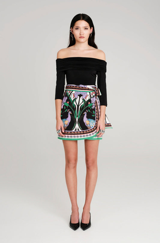 NOSTALGIA MINI WRAP SKIRT