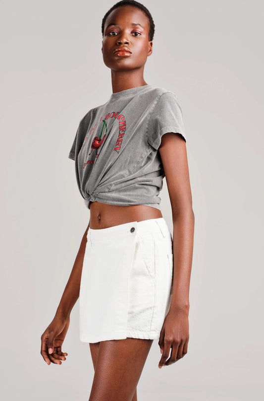 INSTINCT DENIM SHORTS WHITE