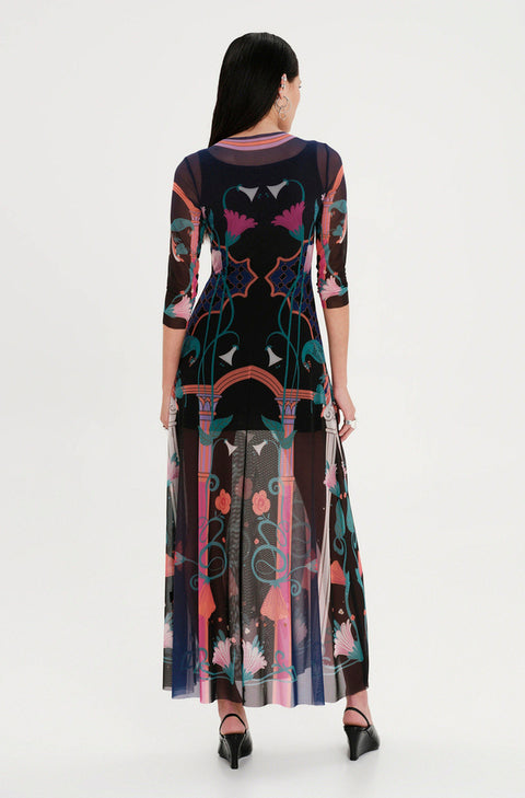 EPOQUE LONG MESH DRESS