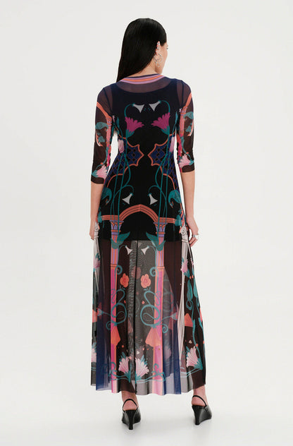 EPOQUE LONG MESH DRESS