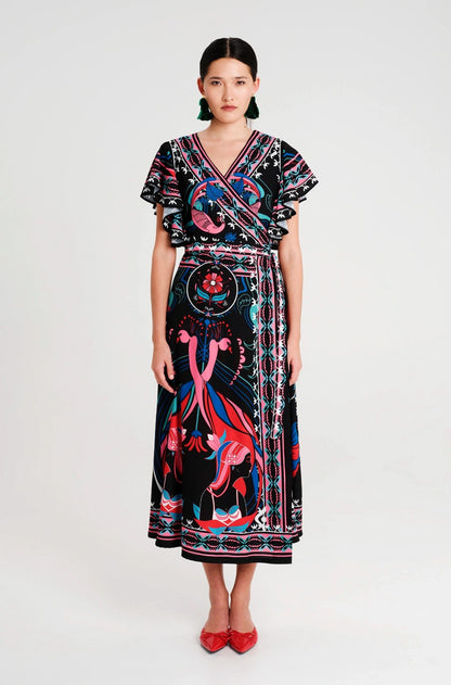  COSMOLOGY WRAP LONG DRESS - Vesta Donna 