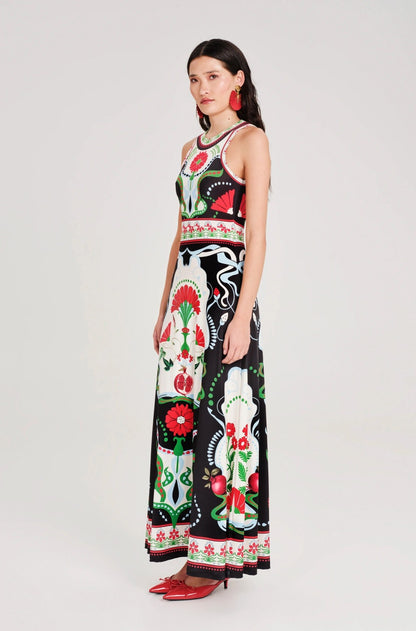  POMEGRANATE LONG DRESS - Vesta Donna 