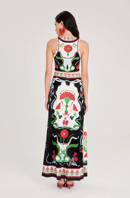  POMEGRANATE LONG DRESS - Vesta Donna 