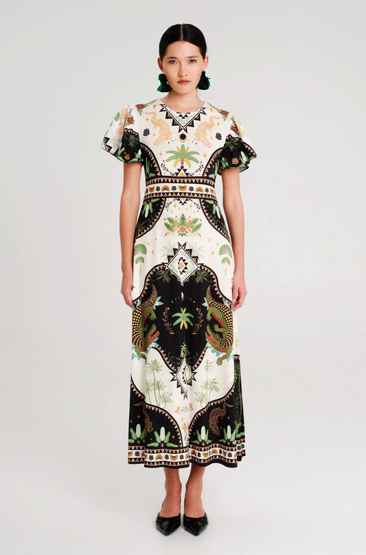  REPTILE LONG DRESS - Vesta Donna 
