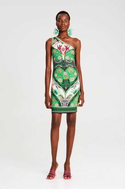 OASIS ONE SHOULDER BODYCON DRESS