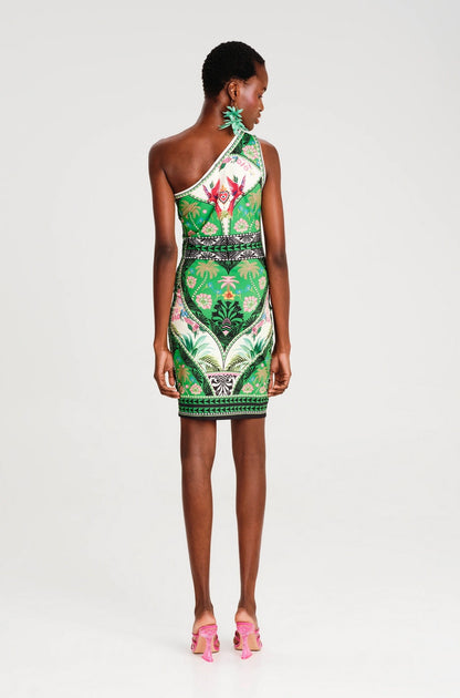 OASIS ONE SHOULDER BODYCON DRESS