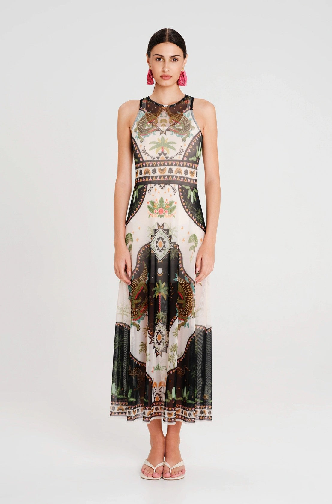  REPTILE LONG DRESS MESH - Vesta Donna 