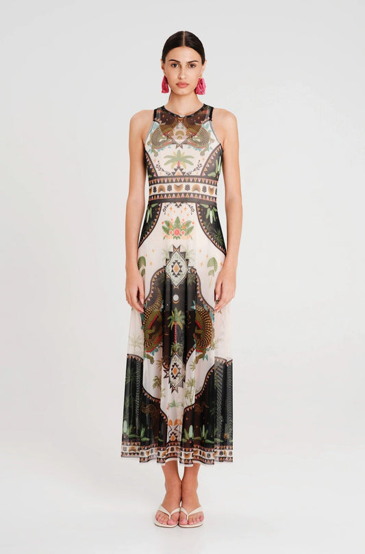  REPTILE LONG DRESS MESH - Vesta Donna 