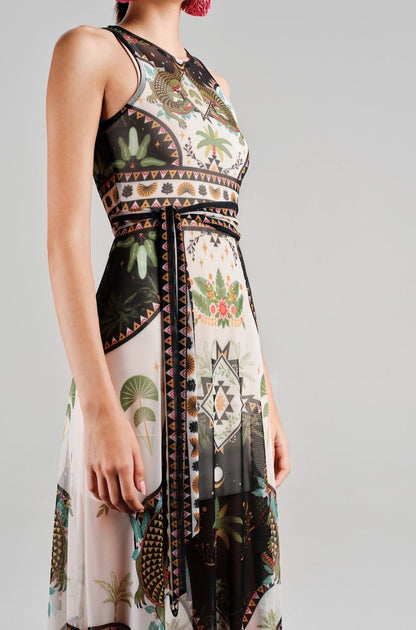 REPTILE LONG DRESS MESH - Vesta Donna 