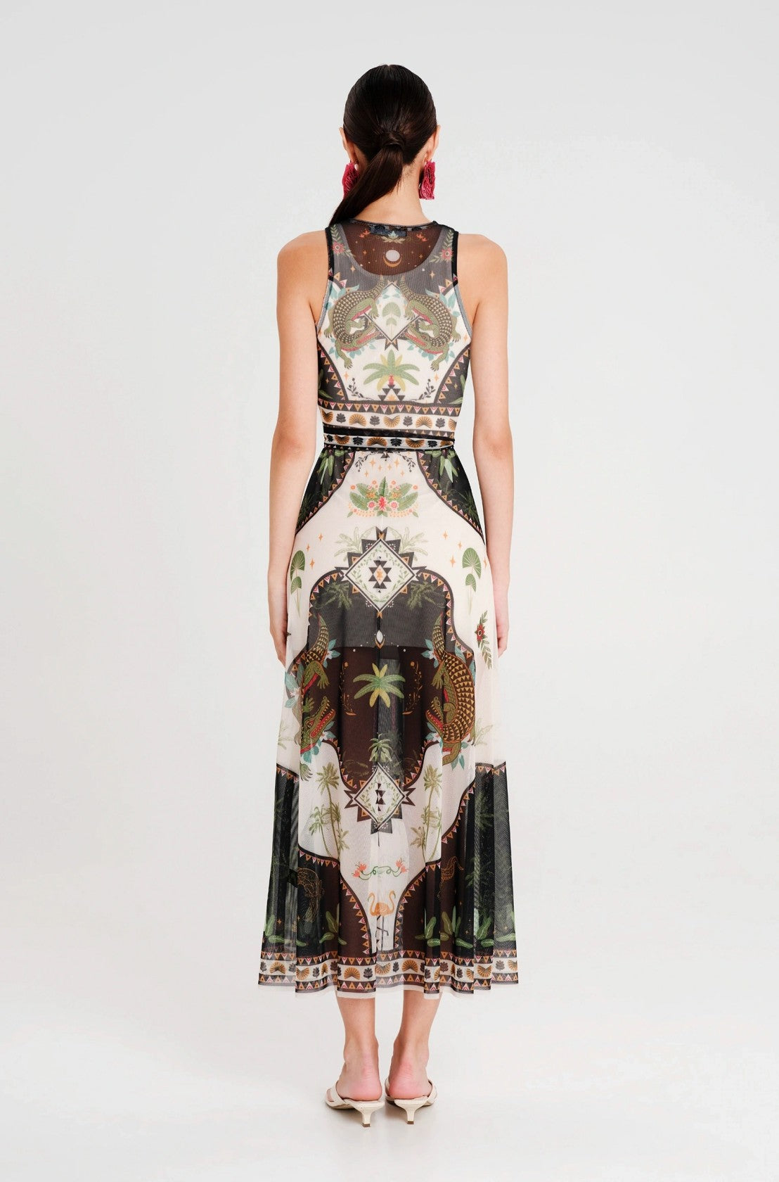  REPTILE LONG DRESS MESH - Vesta Donna 