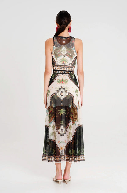  REPTILE LONG DRESS MESH - Vesta Donna 