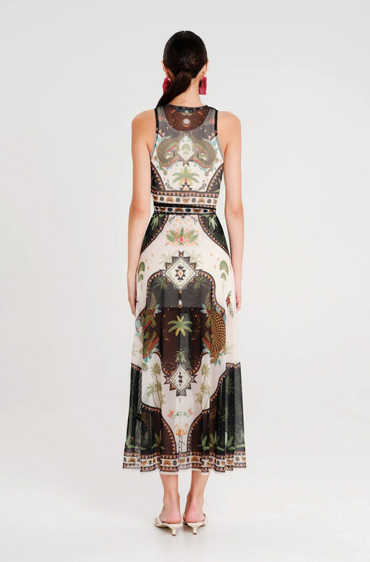  REPTILE LONG DRESS MESH - Vesta Donna 