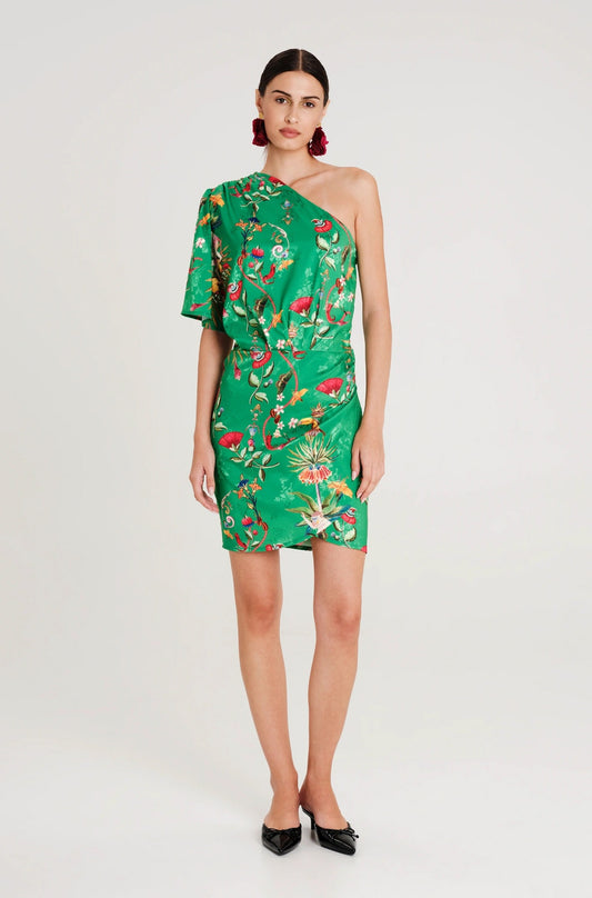 EXOTIC ONE SHOULDER MINI DRESS