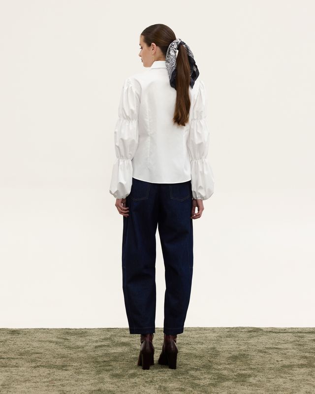 CELESTE BALLOON SLEEVE SHIRT WHITE