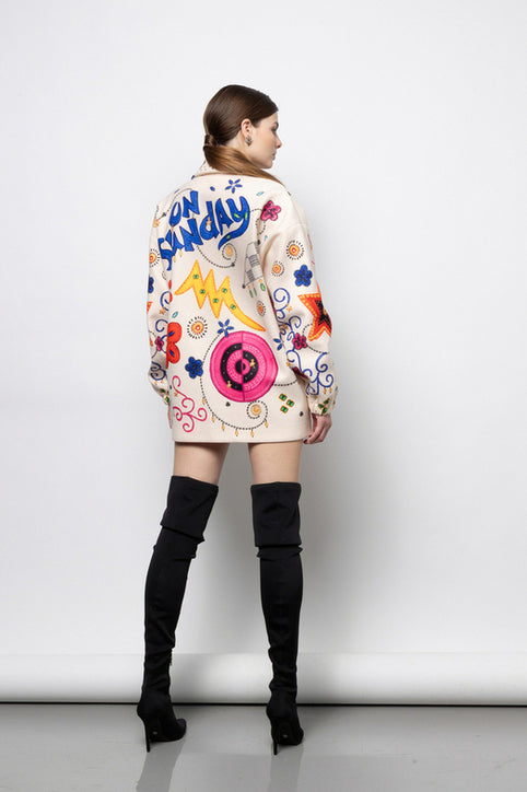  ZORA JACKET ECRU - Vesta Donna 