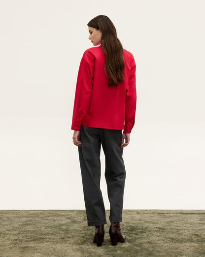 RUBY POPLIN SHIRT RED