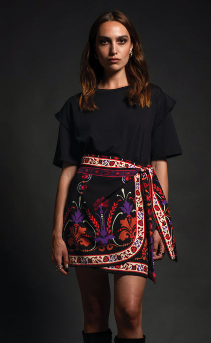 ROMANTICISM MINI WRAP SKIRT