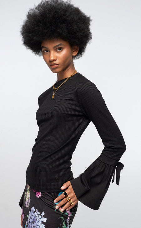 PETUNIA TOP BLACK - Vesta Donna