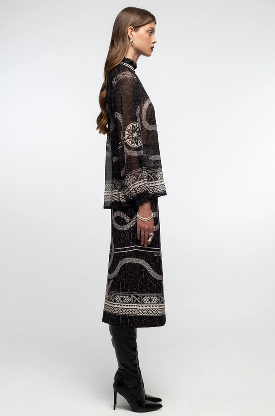 PHILOSOPHY MIDI SKIRT