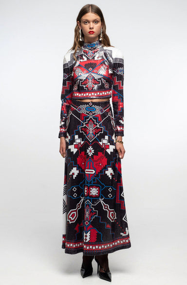 LEGACY LONG SEQUIN SKIRT