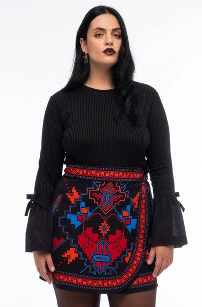 CHRONICLE WRAP SKIRT