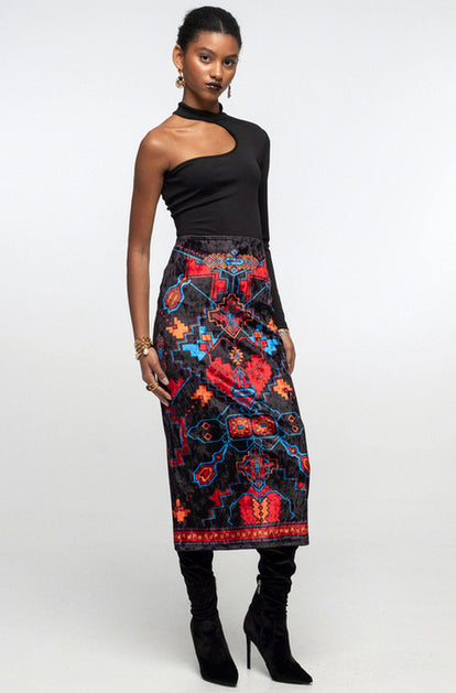 CHRONICLE MIDI SKIRT