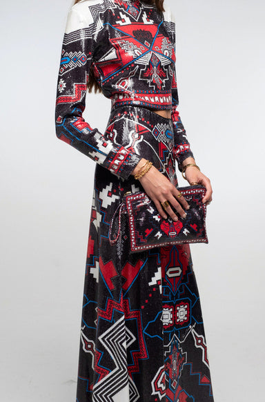 LEGACY LONG SEQUIN SKIRT