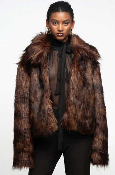LAVISH ECO FUR COAT FAUX FOX