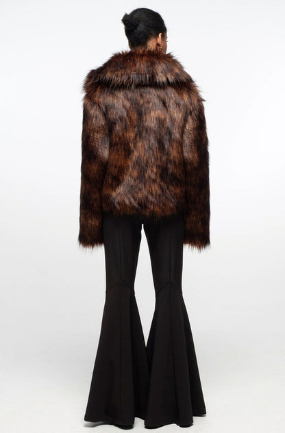 LAVISH ECO FUR COAT FAUX FOX