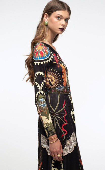 NOCTURNAL ONE SHOULDER LONG DRESS