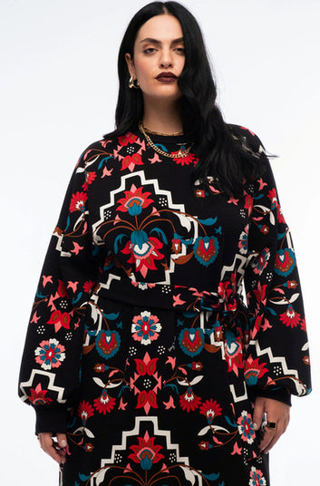 ROMANCER SWEATER DRESS BLACK