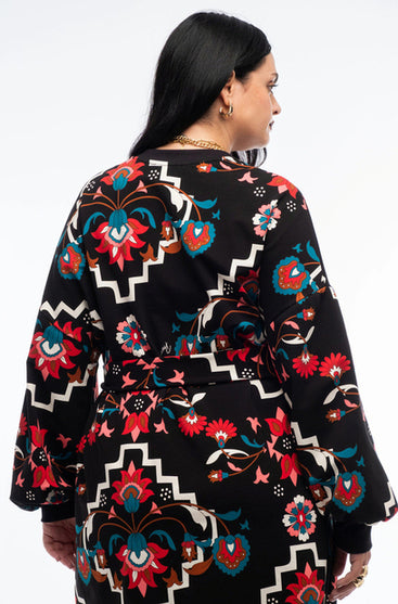 ROMANCER SWEATER DRESS BLACK