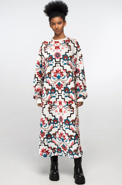 ROMANCER SWEATER DRESS ECRU