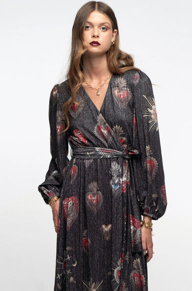 ELISIUM LONG WRAP DRESS