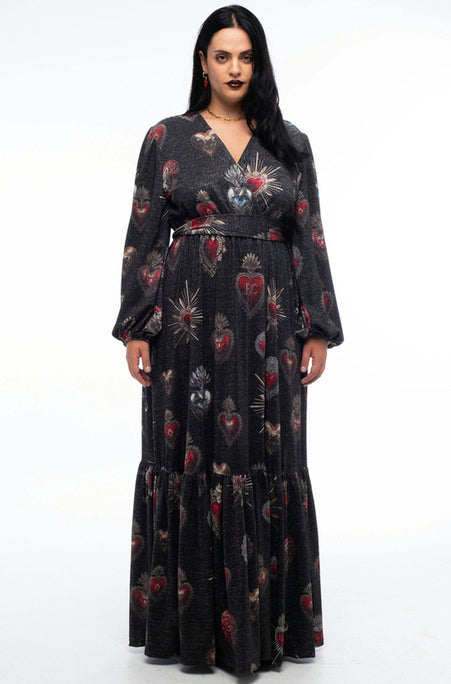 ELISIUM LONG WRAP DRESS
