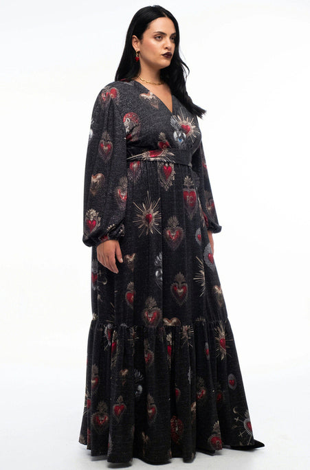 ELISIUM LONG WRAP DRESS