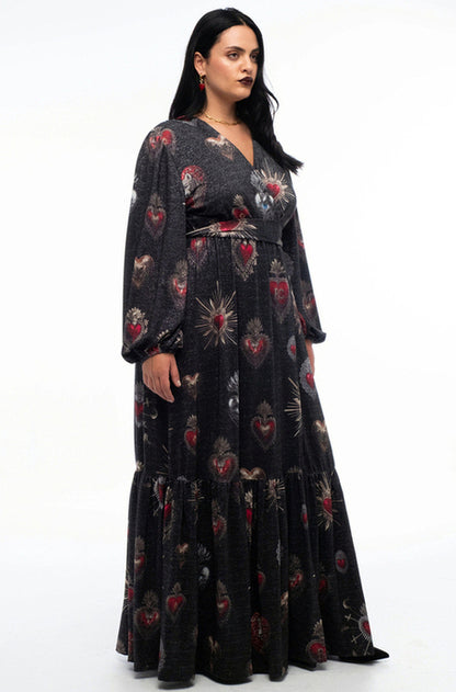 ELISIUM LONG WRAP DRESS