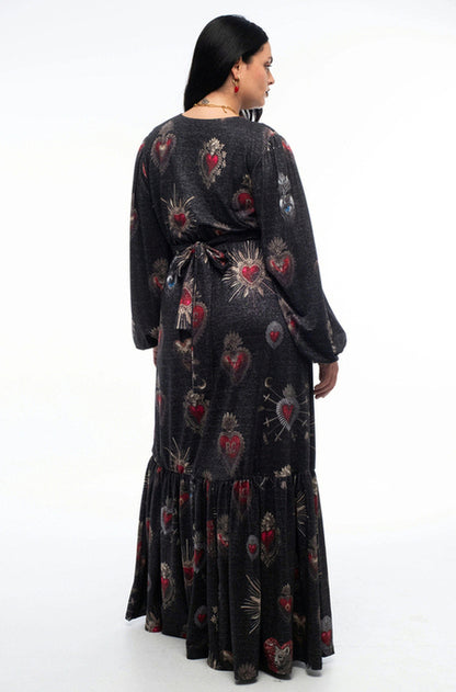 ELISIUM LONG WRAP DRESS